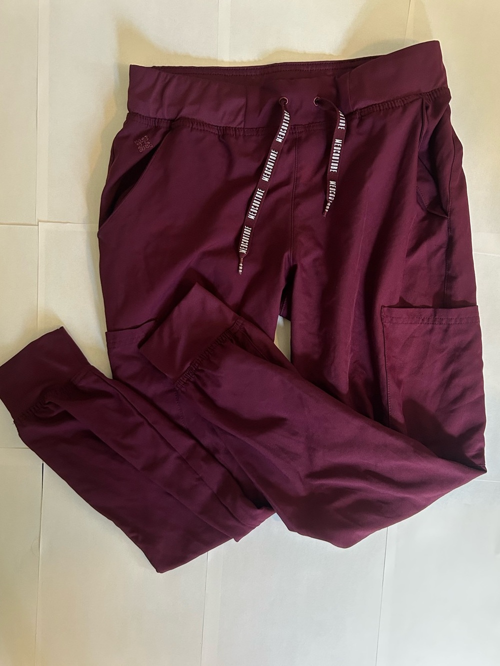 Burgundy Med Couture insight scrub pants